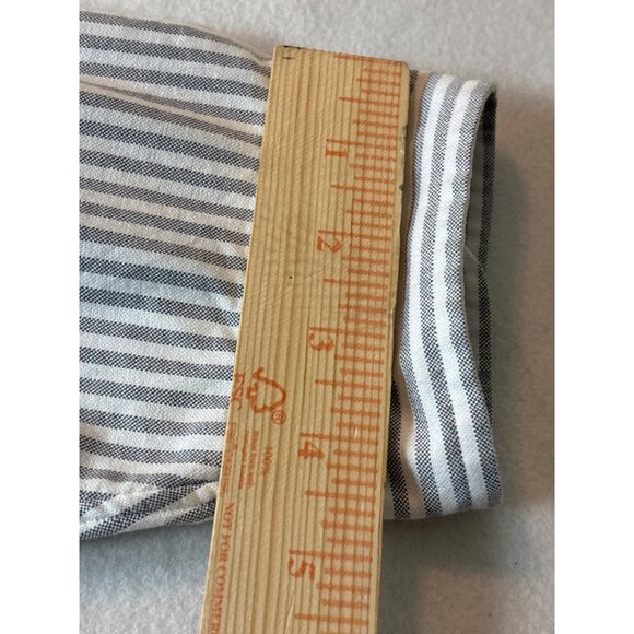 Ralph Lauren Classic Fit Striped Button-Down Shirt Mens XL-TG- Gray & White - Picture 9 of 11